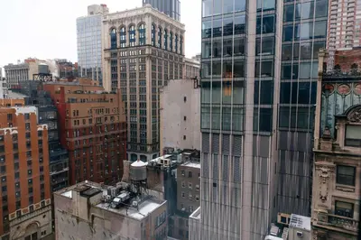 an aerial view of a city with tall buildings at Arlo NoMad in New York
