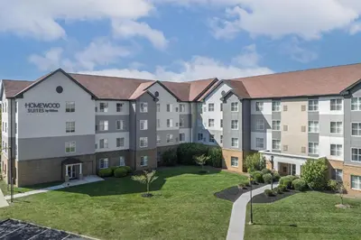 an image of a hotel with a courtyard at Homewood Suites by Hilton Princeton in Princeton