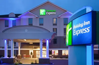 a rendering of a hotel with a hilton inn express sign at Holiday Inn Express Haskell-Wayne Area by IHG in Haskell