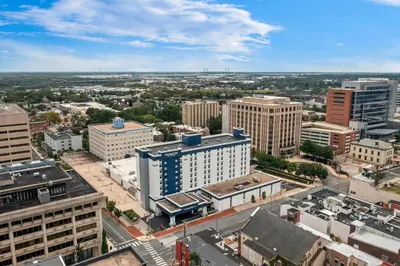 an aerial view of a city with buildings at DoubleTree by Hilton Downtown Wilmington - Legal District in Wilmington