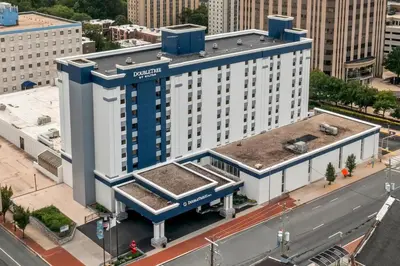 an aerial view of a building at DoubleTree by Hilton Downtown Wilmington - Legal District in Wilmington