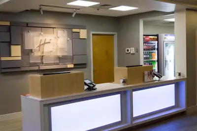 a counter in a store with boxes on it at Holiday Inn Express Hershey-Harrisburg Area by IHG in Hershey