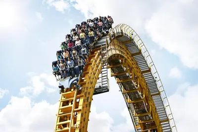 a group of people riding on a roller coaster at Holiday Inn Express Hershey-Harrisburg Area by IHG in Hershey