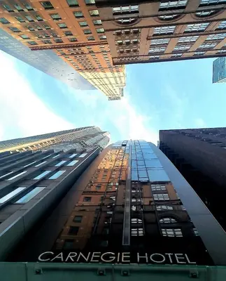 a view of two tall buildings in a city at Carnegie Hotel in New York