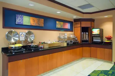 a fast food counter in a restaurant at Fairfield Inn & Suites Lock Haven in Lock Haven
