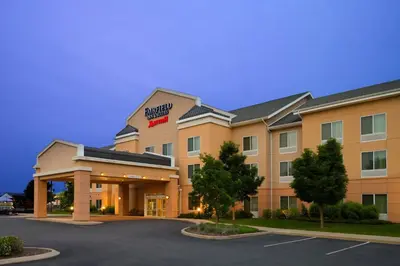 a rendering of a hotel with a parking lot at Fairfield Inn & Suites Lock Haven in Lock Haven