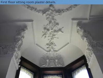 a coffered ceiling with a fancy design on it at The Inn at Centre Park in Reading