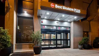 a best western plus entrance to a building at Best Western Plus Philadelphia Convention Center Hotel in Philadelphia
