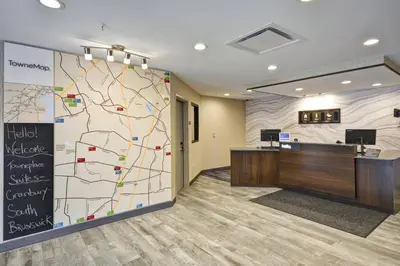 an office with a map on the wall at TownePlace Suites by Marriott Cranbury South Brunswick in Cranbury