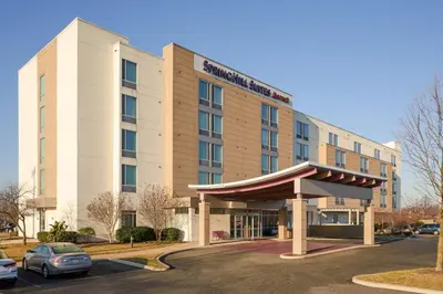 a rendering of a hotel with a parking lot at SpringHill Suites by Marriott Philadelphia Airport / Ridley Park in Ridley Park