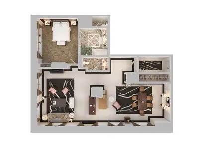 a rendering of a floor plan at The Ritz-Carlton New York, Central Park in New York