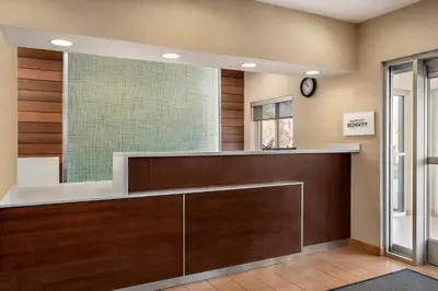 a waiting room at a hospital with a mirror at Fairfield Inn Philadelphia Airport in Philadelphia