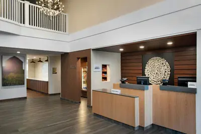 a lobby of a hospital with a reception desk at Fairfield Inn & Suites by Marriott Somerset in Somerset