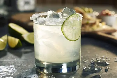 a margarita with a lime on a table at Courtyard by Marriott Ewing Princeton in Ewing