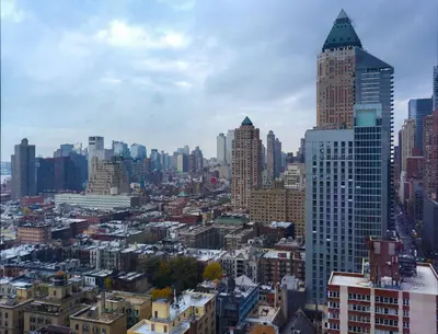 a view of a large city with tall buildings at InterContinental New York Times Square by IHG in New York