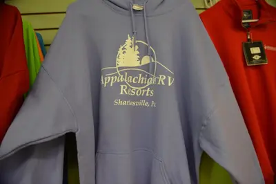 a sweatshirt with the words superintendent rishiishi shikokuishiishi at Appalachian Camping Resort Cottage 1 in Shartlesville