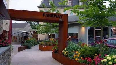 a garden shop with a sign that reads gardeneway at Chestnut Hill Hotel in Philadelphia