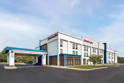 a rendering of the exterior of a hotel at Hampton Inn Quakertown in Quakertown