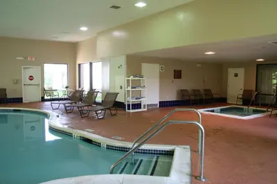 a large indoor swimming pool in a building at Hampton Inn Selinsgrove/Shamokin Dam in Shamokin Dam