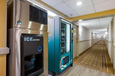 an ice machine in the hallway of a hospital at Quality Inn Near Princeton in Lawrence