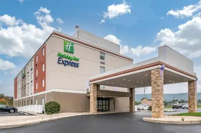 a front view of a holiday inn express hotel at Holiday Inn Express Jonestown Ft Indiantown Gap by IHG in Jonestown
