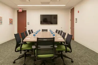 a conference room with a long table and chairs at Fairfield Inn & Suites by Marriott Philadelphia Valley Forge/Great Valley in Berwyn