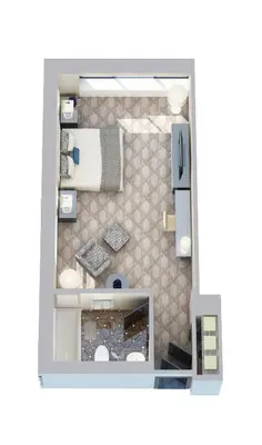a view of a floor plan of a room at Lotte New York Palace in New York