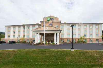 a hotel with a gazebo in front of a building at Holiday Inn Express and Suites Dickson City by IHG in Dickson City