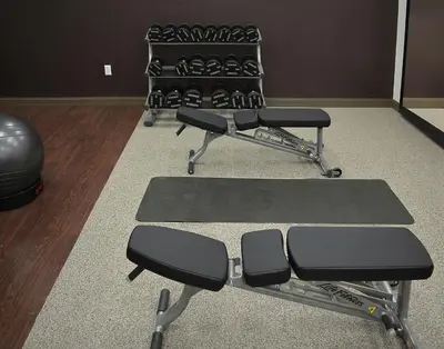 a row of exercise equipment in a room at Hampton Inn & Suites Philadelphia/Media in Media