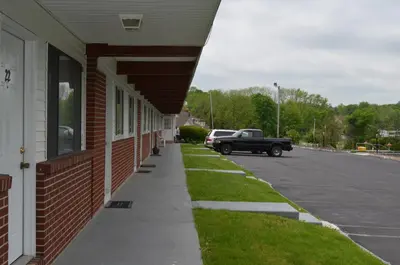 a truck parked on the side of a building at Paramount Motel Pocono in East Stroudsburg