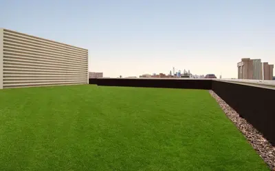 a green lawn on the roof of a building at Homewood Suites University City Philadelphia in Philadelphia
