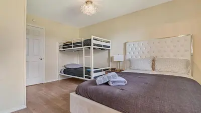 a bedroom with a large bed in a room at The Best Views From Camelback in Tannersville