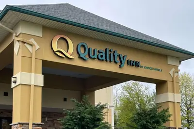 a walgreens sign on top of a building at Quality Inn Hackettstown - Long Valley in Hackettstown