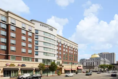a rendering of a courtyard hotel in a city at Courtyard by Marriott Newark Downtown in Newark