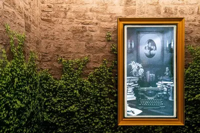 a framed picture on the side of a wall at Renaissance New York Chelsea Hotel in New York