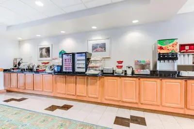 a fast food restaurant with an orange counter top at Wingate by Wyndham - York in York