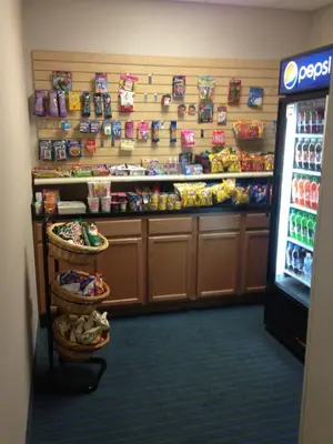 a grocery store with a refrigerator and some food at Wingate by Wyndham - York in York