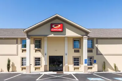 a building with a burger king sign on it at Econo Lodge Harrisburg - Southwest of Hershey Area in Harrisburg