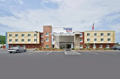 a rendering of a hotel with a parking lot at Fairfield Inn & Suites by Marriott Elmira Corning in Horseheads
