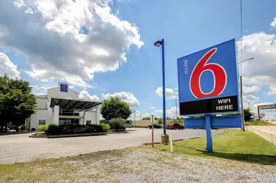 a walmart sign in front of a parking lot at Motel 6 King Of Prussia PA in King of Prussia