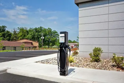 a parking meter on the side of a street at Tru By Hilton Denver, PA in Denver