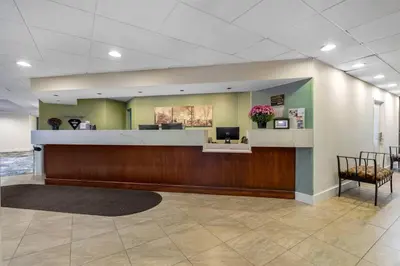 a lobby of a hospital with a waiting room at Radisson Hotel Philadelphia Northeast in Trevose