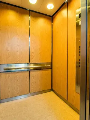 a row of lockers in a locker room at Leo House in New York
