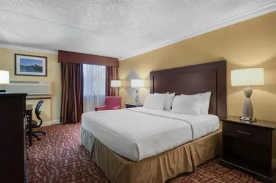 a hotel room with a bed and a desk at Best Western Plus Wilkes Barre Center City in Wilkes-Barre