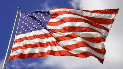an american flag flying in the sky at Holiday Inn Express Bordentown - Trenton South by IHG in Bordentown