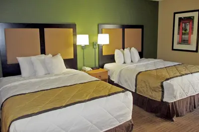 a hotel room with two beds and two lamps at Extended Stay America Suites - Philadelphia - Horsham - Dresher Rd in Horsham