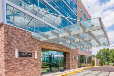 an office building with a glass ceiling at The Westin Mount Laurel in Mount Laurel