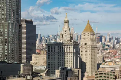 a group of tall buildings in a city at Residence Inn New York Downtown Manhattan/Financial District in New York