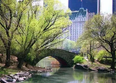 a bridge over a river with trees and buildings at Murray Hill East Suites - Extended Stay in New York