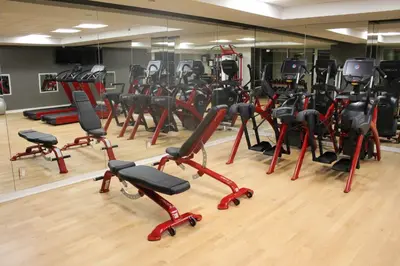 a gym with a bunch of exercise bikes at Club Wyndham Midtown 45 in New York
